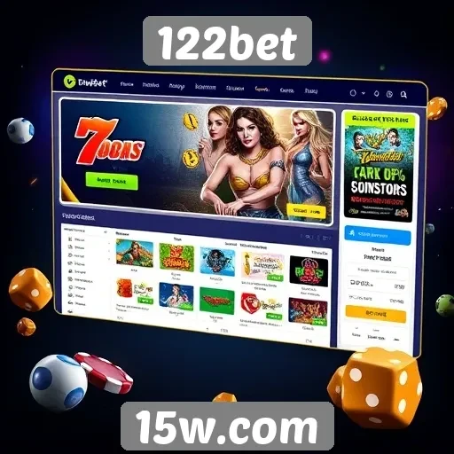 Interface e usabilidade do site de jogos 122bet