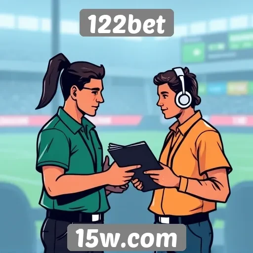 Interação do usuário com o suporte do 122bet